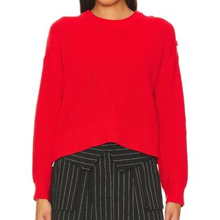 Red knitted jumper from Revolve