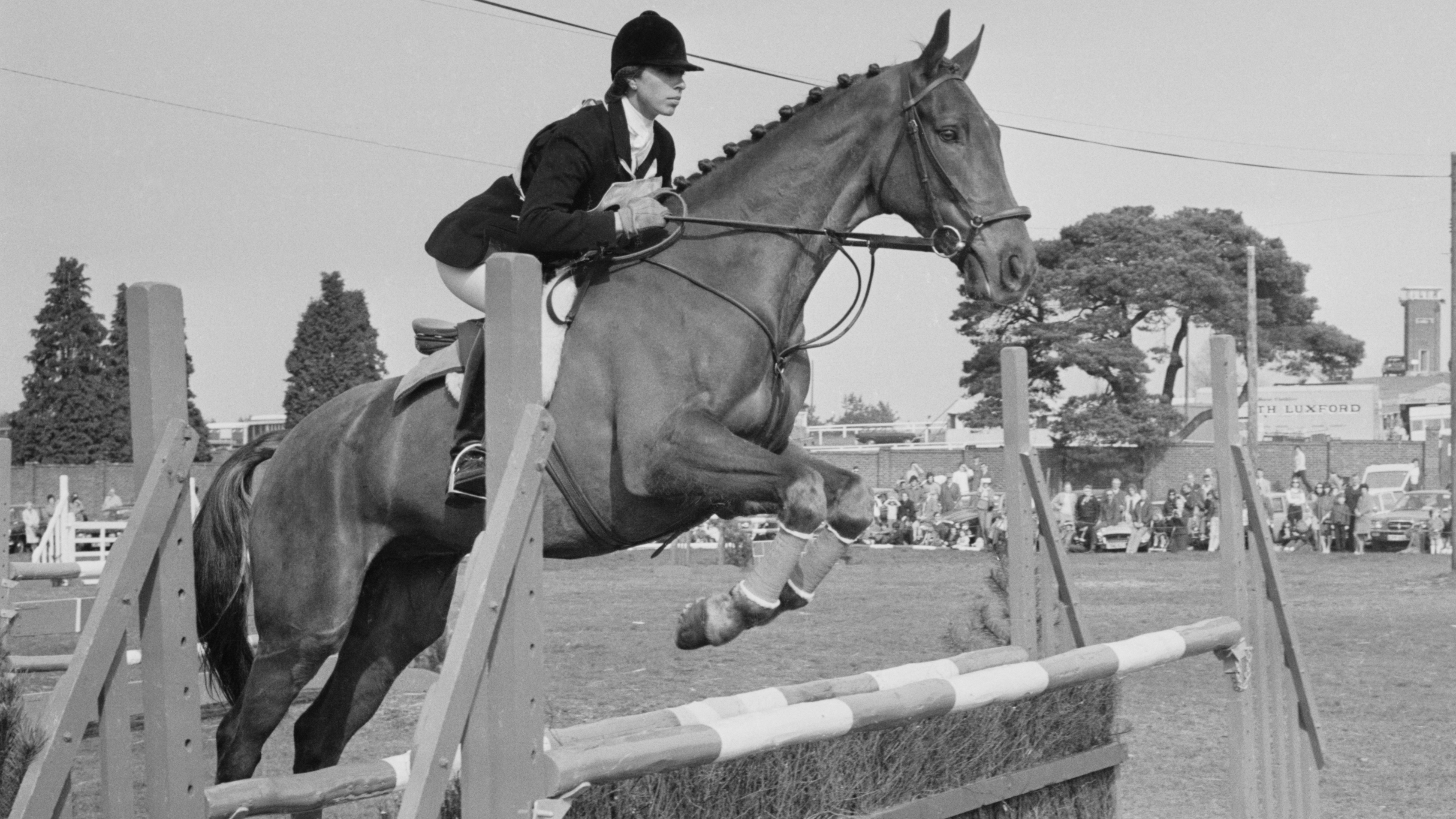 Anne, Princess Royal competing at the Cookham Horse Trials, Berkshire, 22nd March 1972