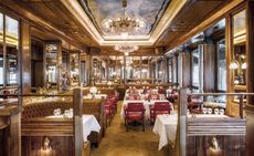 Interior design of restaurant in Paris