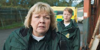 Jan is shocked by Gethin's return to her life in Casualty episode Pride and Prejudice.