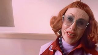 Aunt Gladys talking to the principal in Weapons