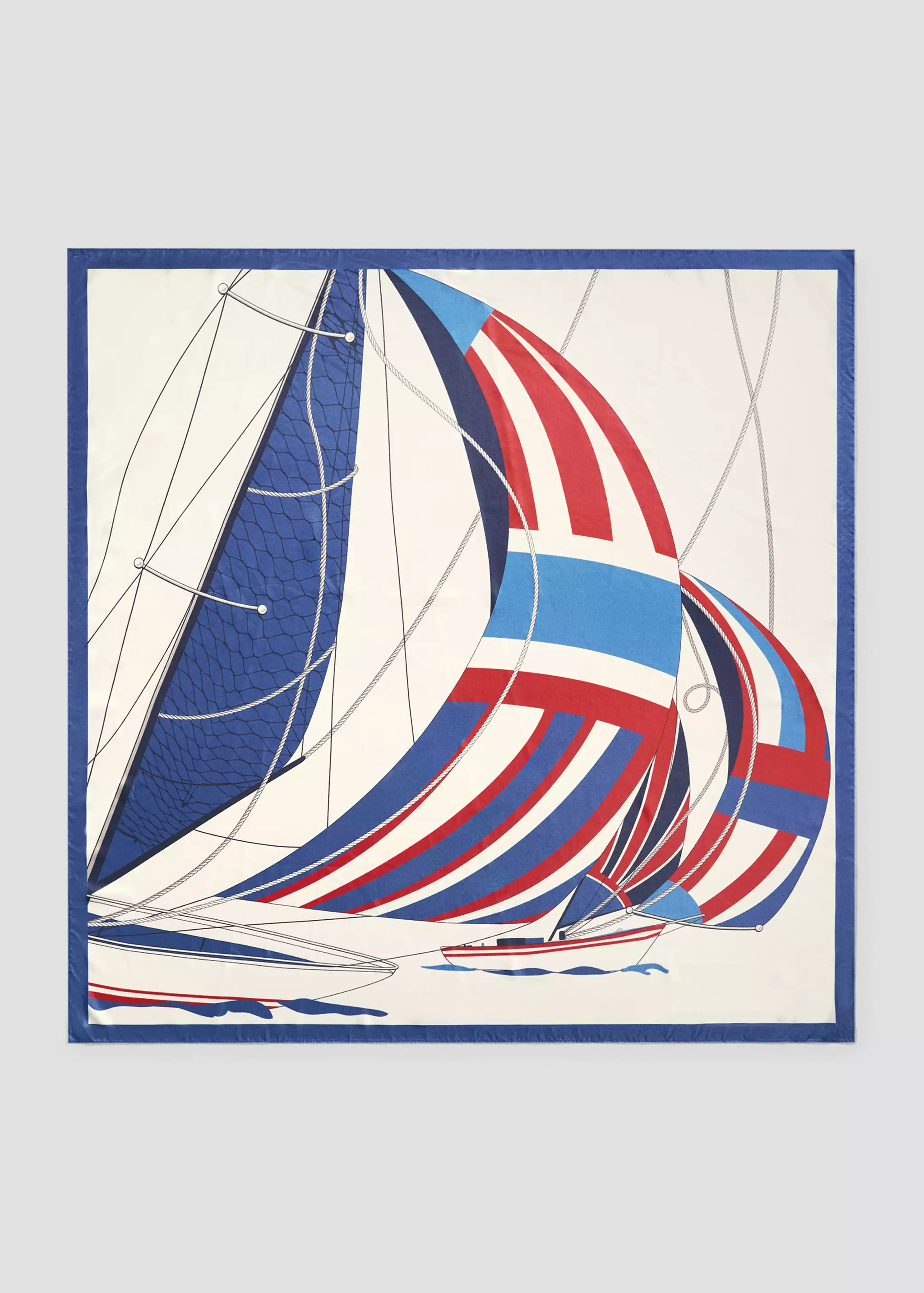 Large Scarf With Boat Pattern - Women | Mango Usa