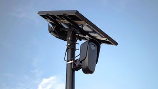 A Flock Safety license plate camera.