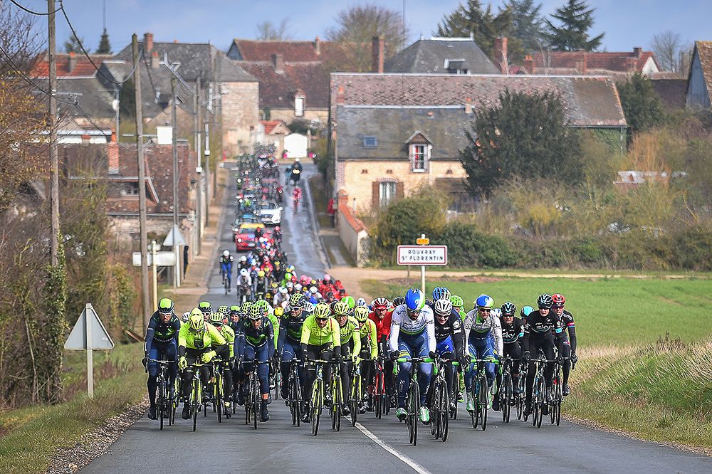 The peloton in action during stage 1 at Paris-Nice.