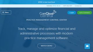 Website screenshot for CareCloud Central