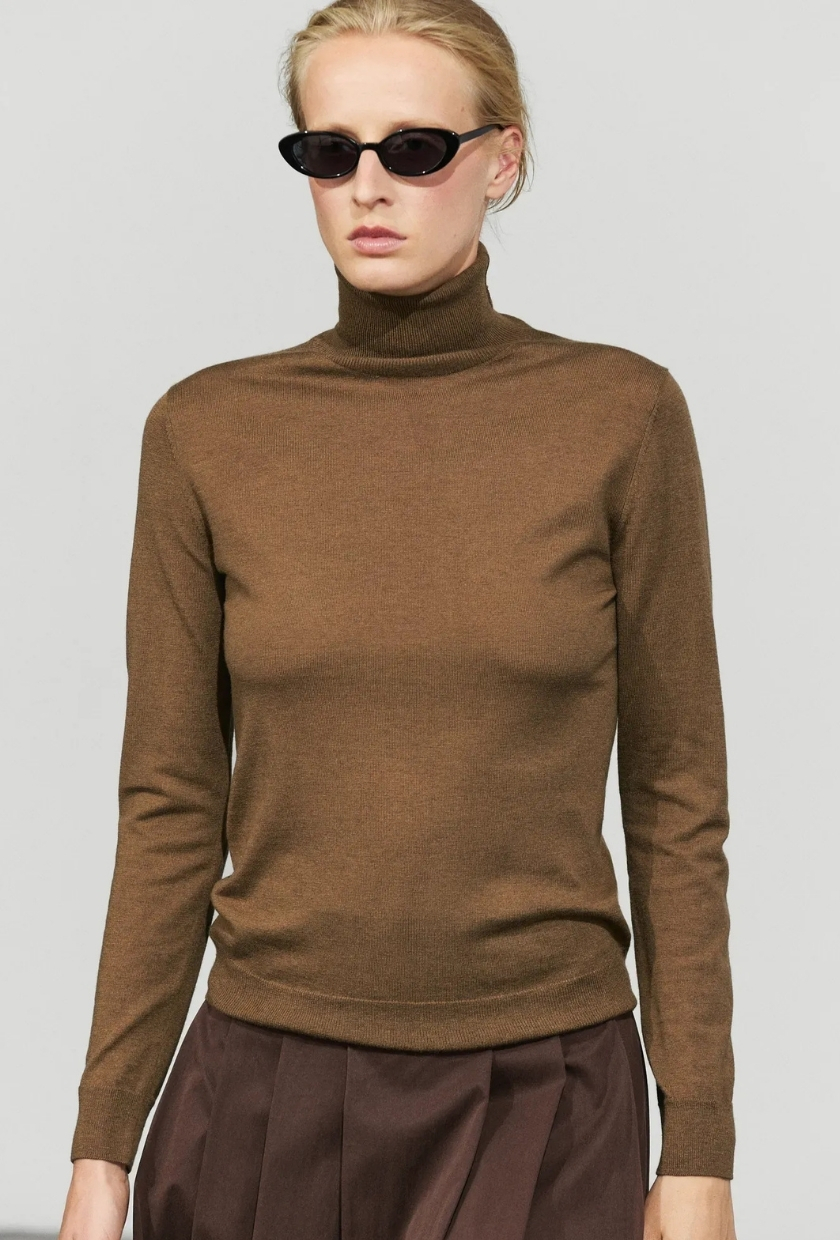 Massimo Dutti, Wool-Blend Turtleneck Knit Sweater
