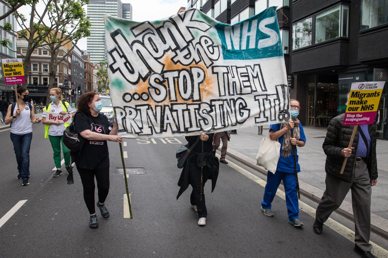 Anti-privatisation of the NHS protest