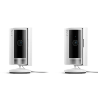 Two white indoor cameras