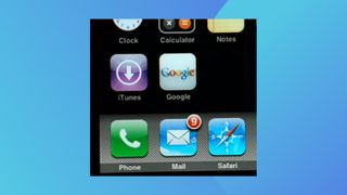 Google app icon on an iPhone in 2008