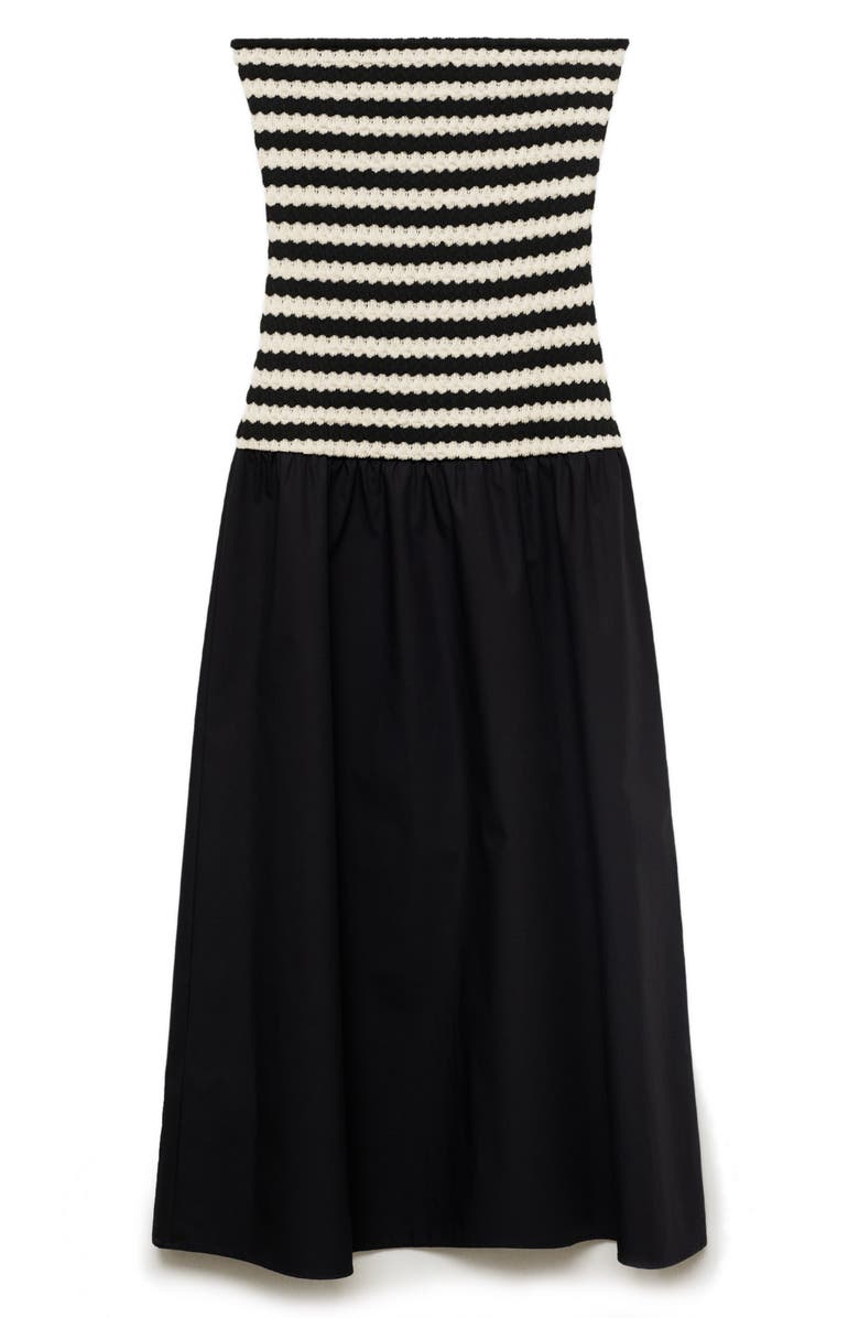 Nati Strapless Mixed Media Maxi Dress