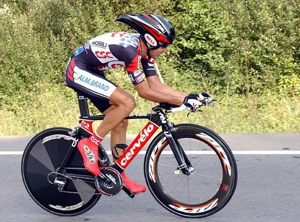Carlos Sastre (CSC) in action