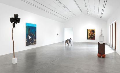 Installation view of Henry Taylor exhibition at Hauser & Wirth Somerset