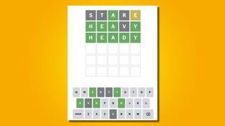 Wordle 601 answer on a yellow background