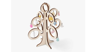 A wooden Easter tree ornament with decorations from Paperchase