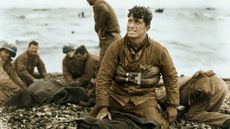 A US second lieutenant on Omaha beach during the Normandy landings
