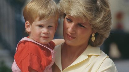 Princess Diana and her younger son, Prince Harry