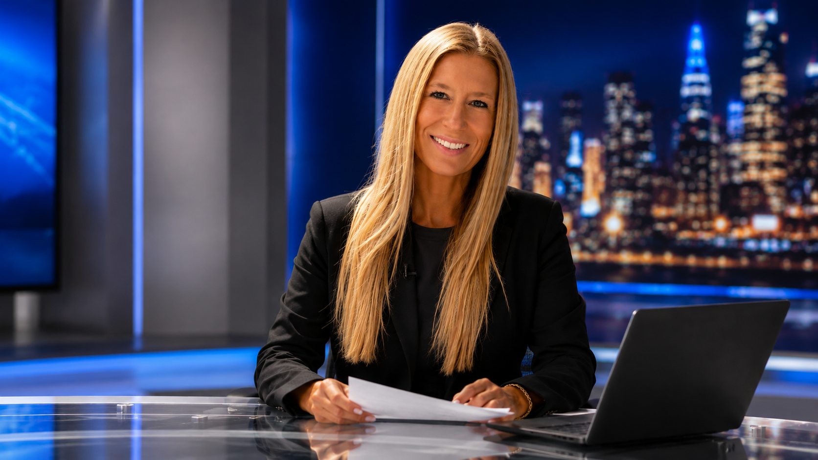 Amanda Caswell at a news desk via Gemini