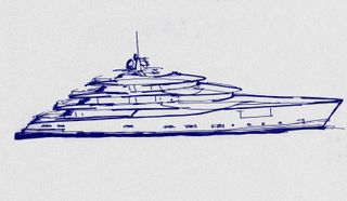 CRN She yacht sketch