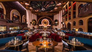 Inside look at the dining area of the chic Queen restaurant in Miami. 