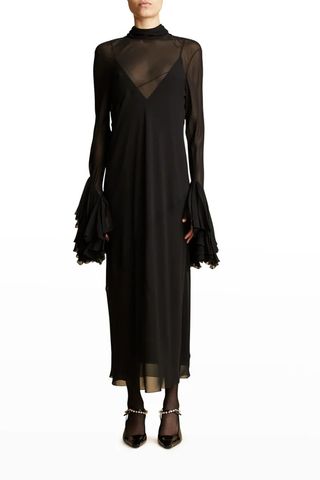 long sleeve black dress