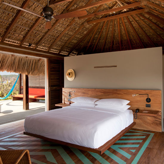 bedroom with wooden flooring
