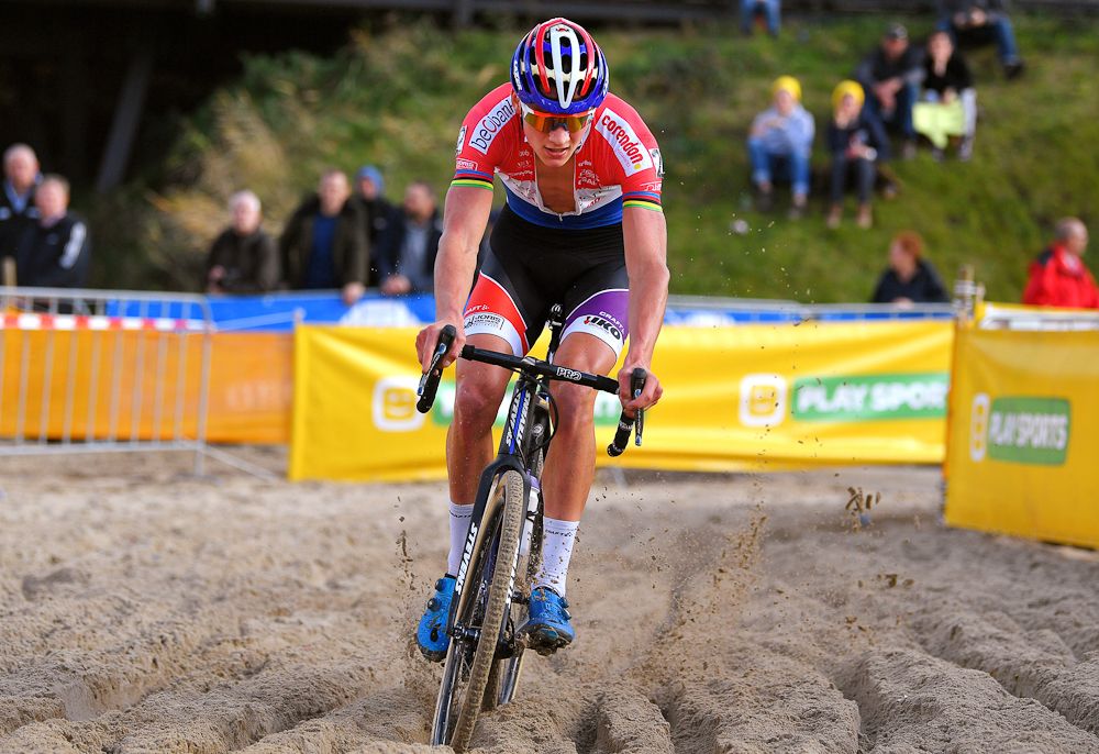 Matthieu Van Der Poel hits the sand