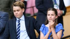 Prince George and Princess Charlotte attend day fourteen of the 2026 Wimbledon Tennis Championships at All England Lawn Tennis and Croquet Club on July 12, 2026 