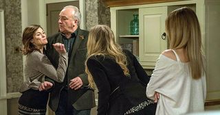 Chrissie White confronts Charity Dingle about the source of her secret stash for Sarah’s treatment and Charity eventually confesses. Threatening to call the police on Charity,Lawrence White steps in to smooth the situation over before the police get involved in Emmerdale.