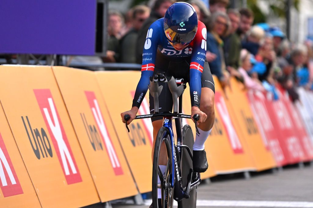 Cecilie Uttrup Ludwig (FDJ-SUEZ) pushed hard to the end and finished 17th in the time trial