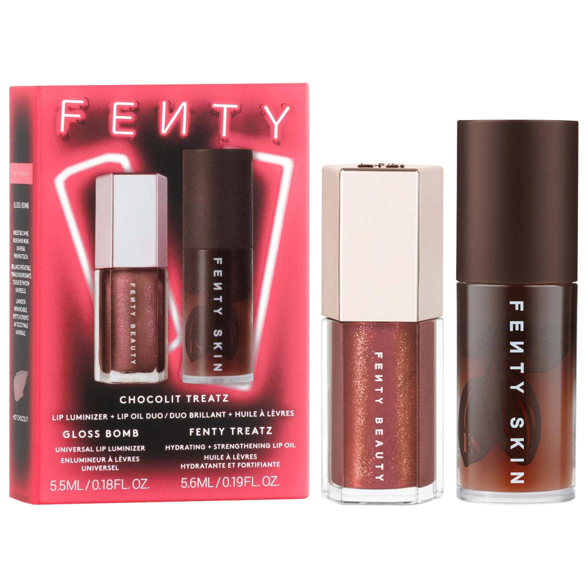 Chocolit Treatz Lip Luminizer + Lip Oil Duo
