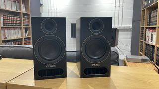 PMC Prodigy 1 speakers in test room