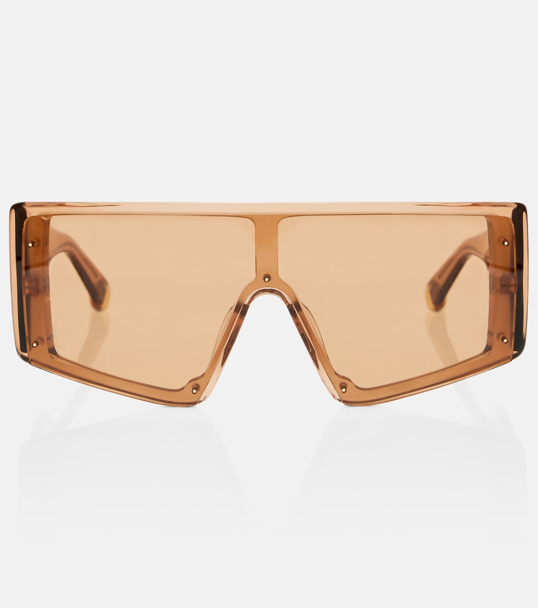 Runway Flat-Top Sunglasses in Beige - Stella Mc Cartney