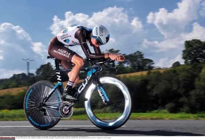 Romain Bardet had an unlucky day on the bike to concede fifth place