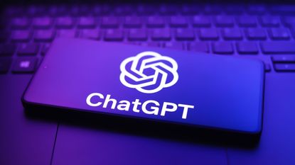 ChatGPT logo on a phone.