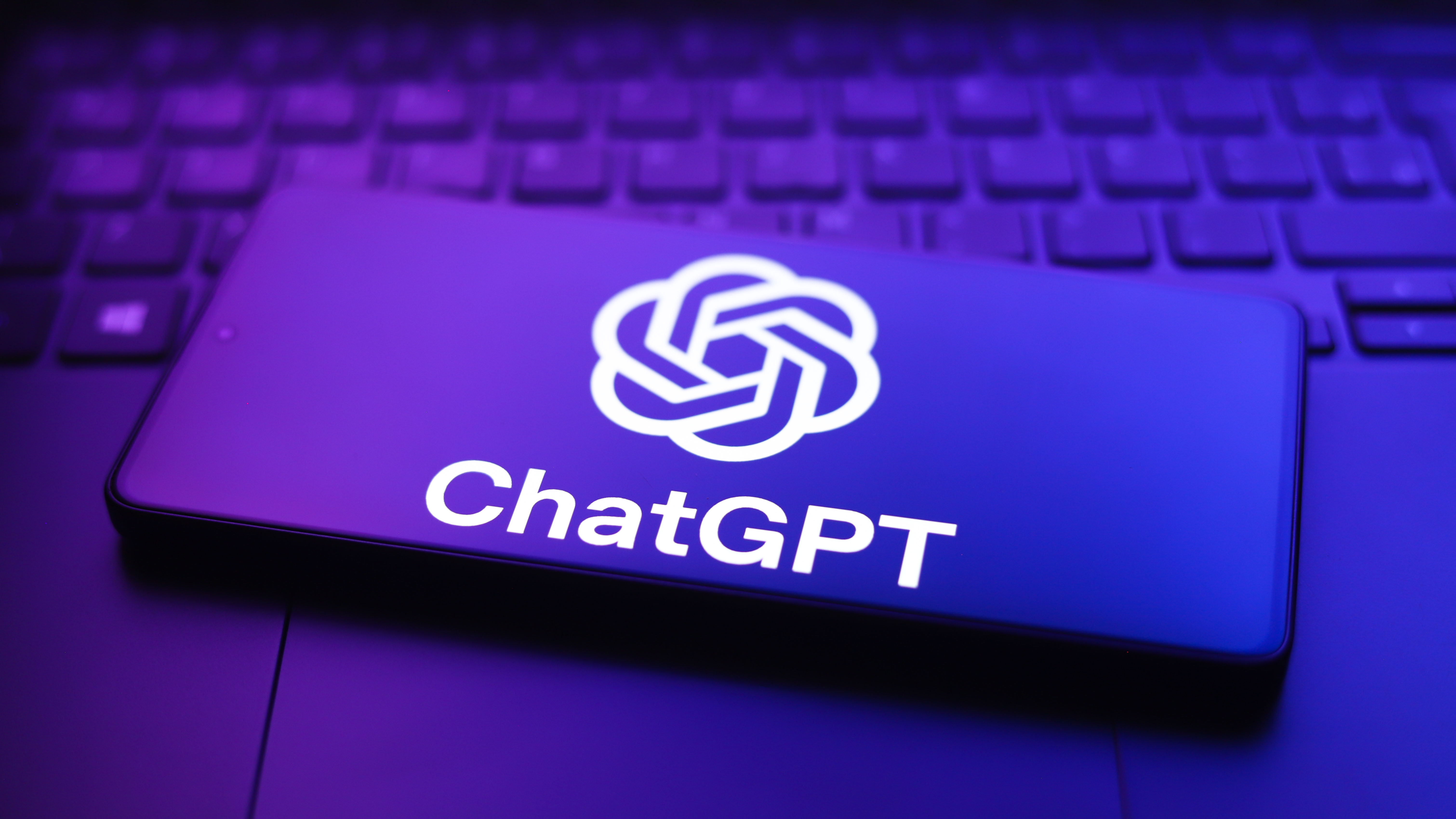 ChatGPT logo on a phone.