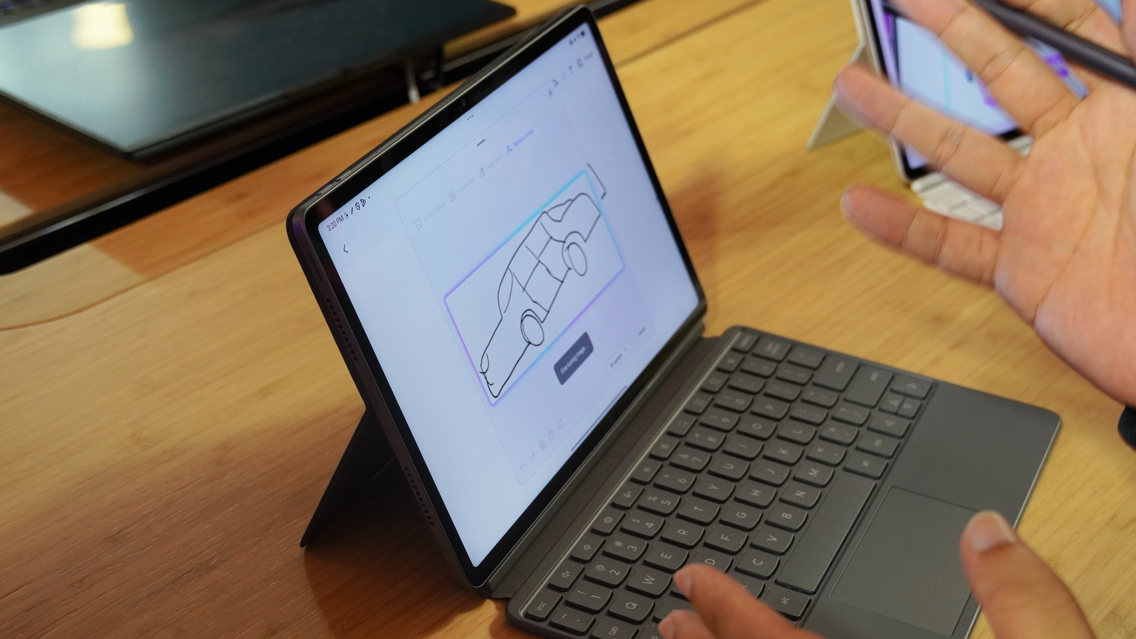 The Lenovo Yoga Tab connected to a keyboard folio at IFA 2025.