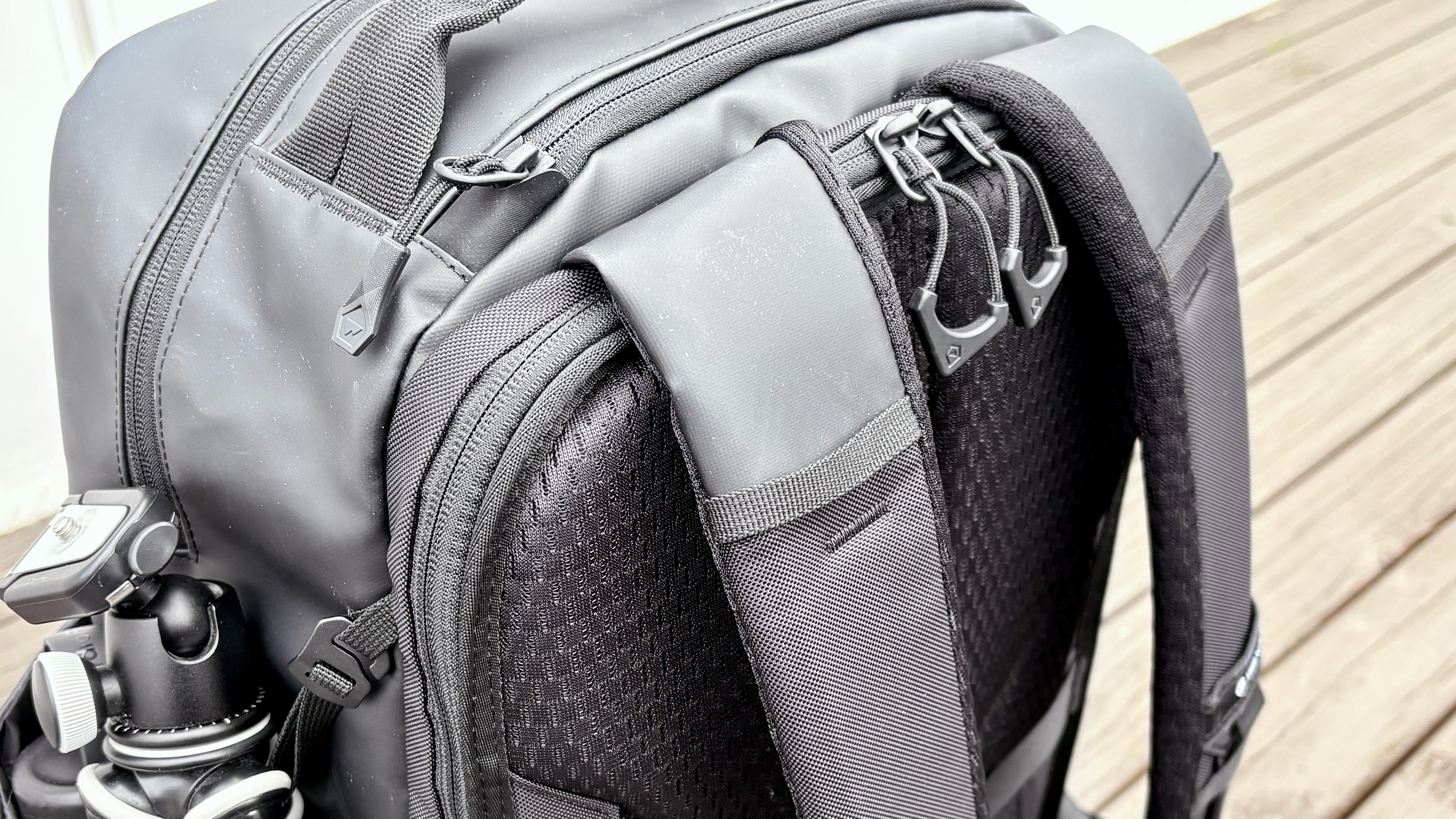 Close-up of the Wandrd Prvke Zip backpack in 31L