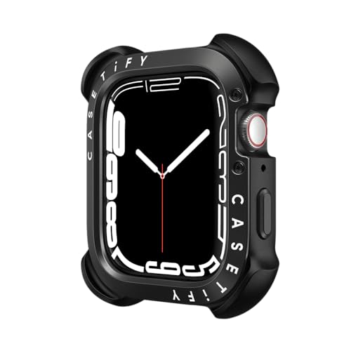 Casetify Aluminum Bounce Watch Case With Screen Protector Compatible With Apple Watch Series 7-9 - 45mm - Black