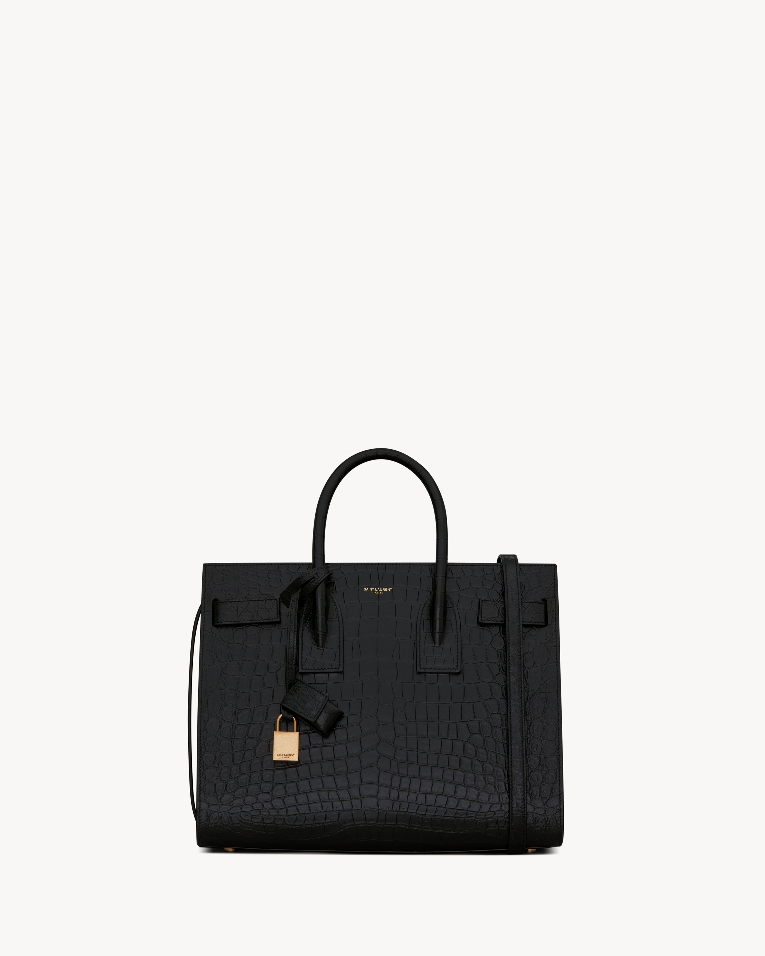 Sac De Jour in Crocodile-Embossed Leather - Small