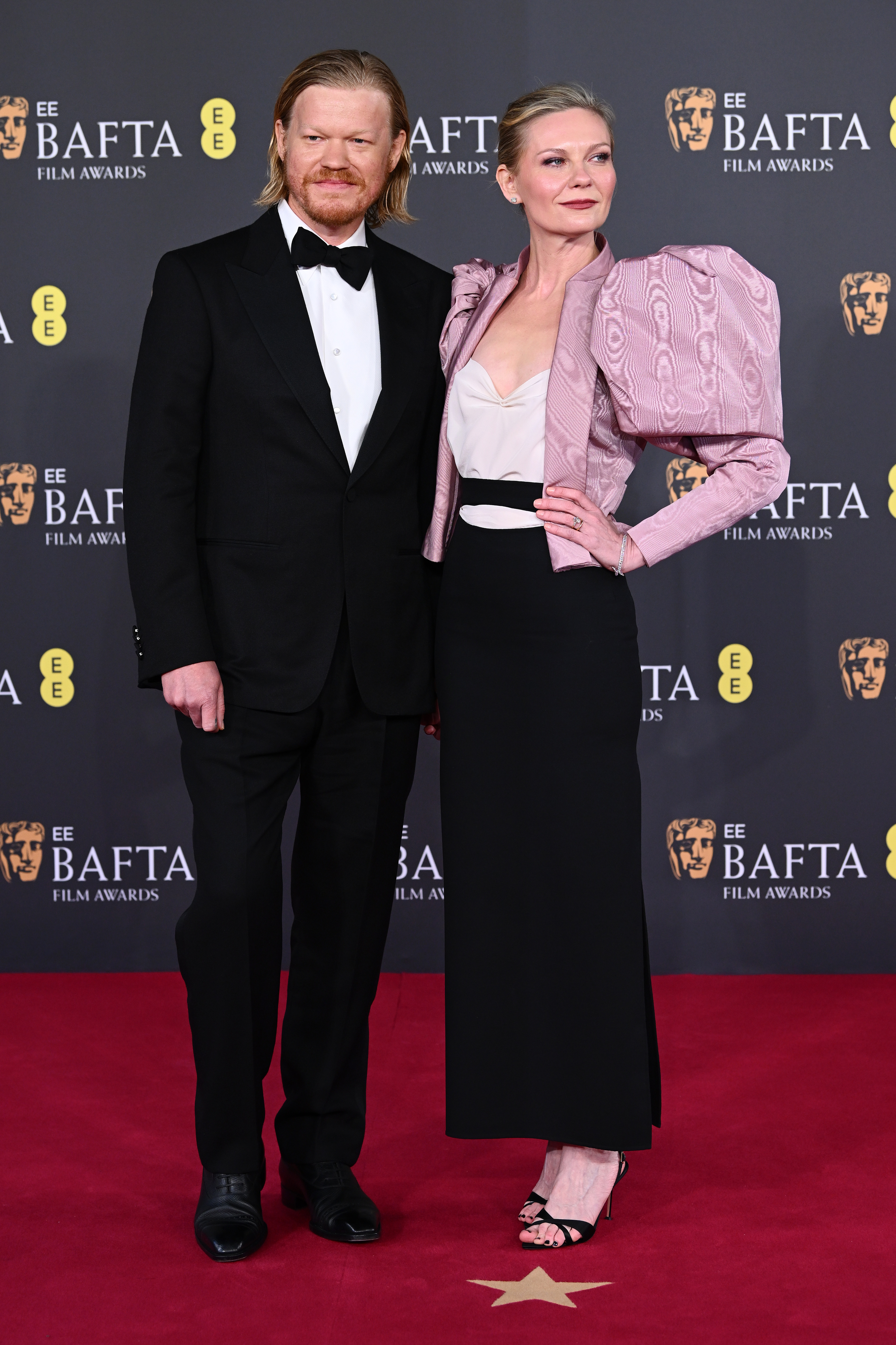 Jesse Plemons and Kirsten Dunst attend the EE BAFTA Film Awards 2026