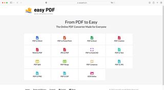The Easy PDF interface - sparse and simple to navigate