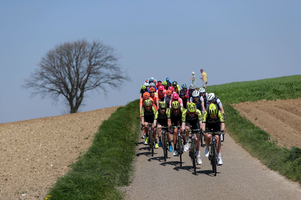 Mitchelton-Scott controlling the peloton