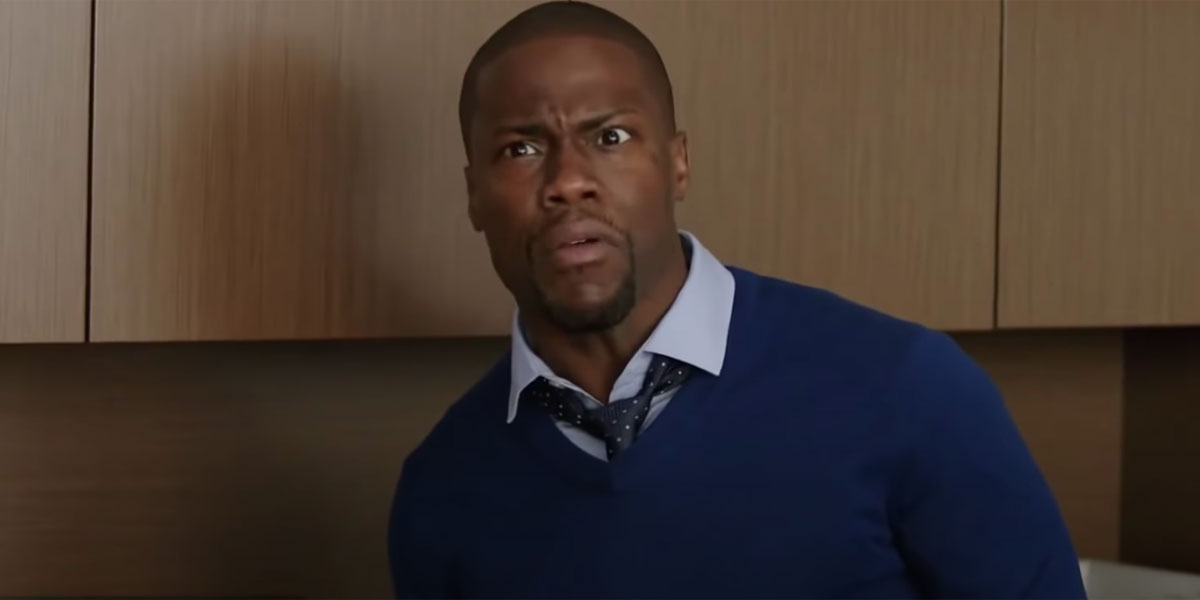 Kevin Hart in Central Intelligence screenshot before car accident