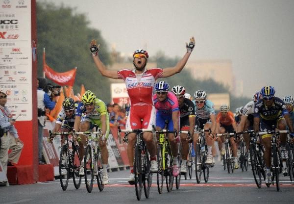 Marco Haller (Katusha Team) wins the sprint