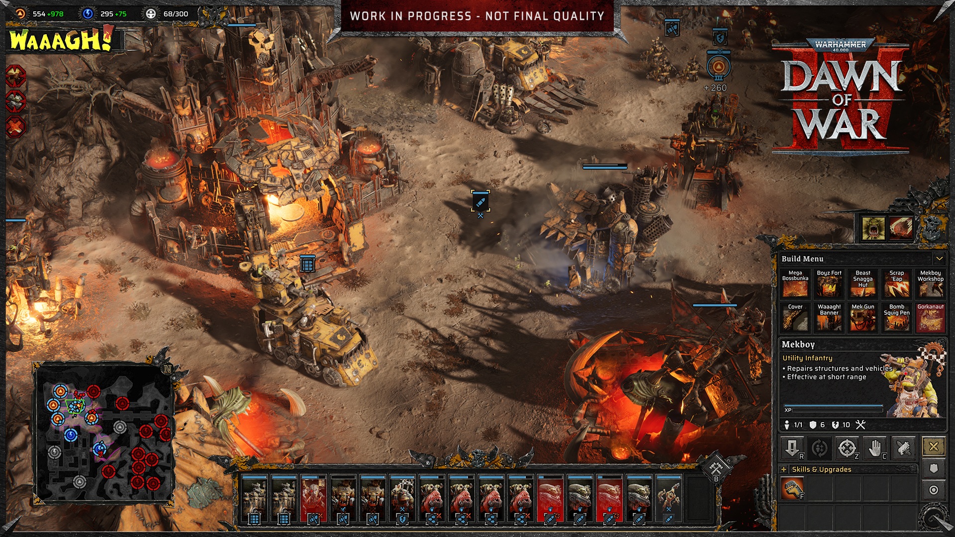 Warhammer 40,000 Dawn of War 4 screenshot showing build menu