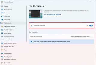 PowerToys enable File Locksmith