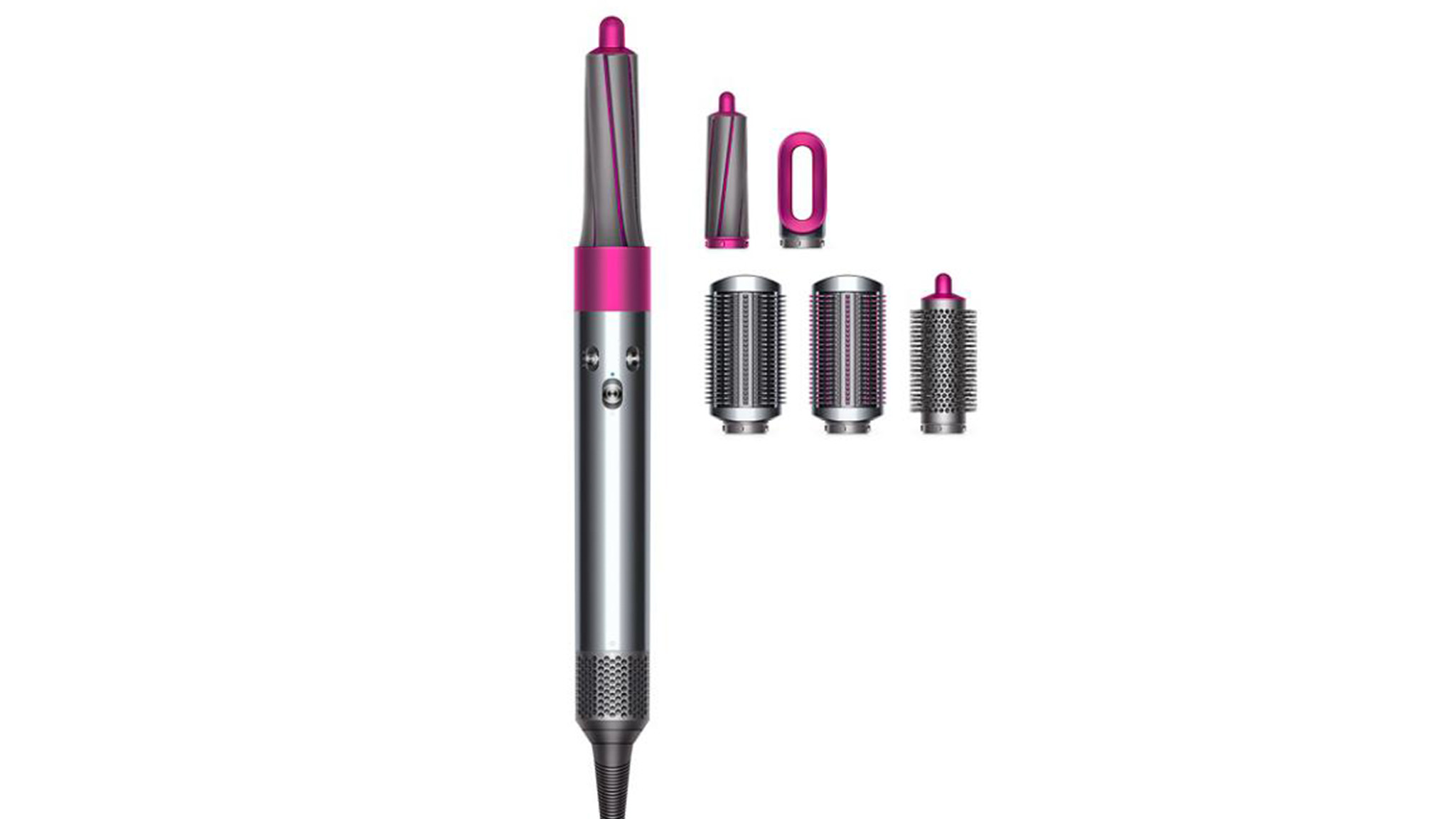 Best curling irons: An image showing the Dyson Airwrap Styler with accessories