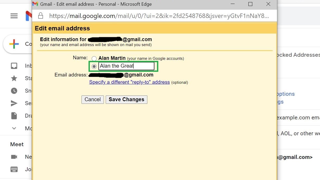 Шаг 5. Как изменить имя в Gmail
