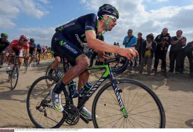 Fran Ventoso (Movistar) looking focused