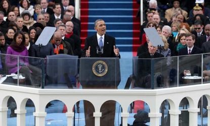 President Obama made history on Jan. 21, becoming the first president to say the word "gay" in an inaugural address.